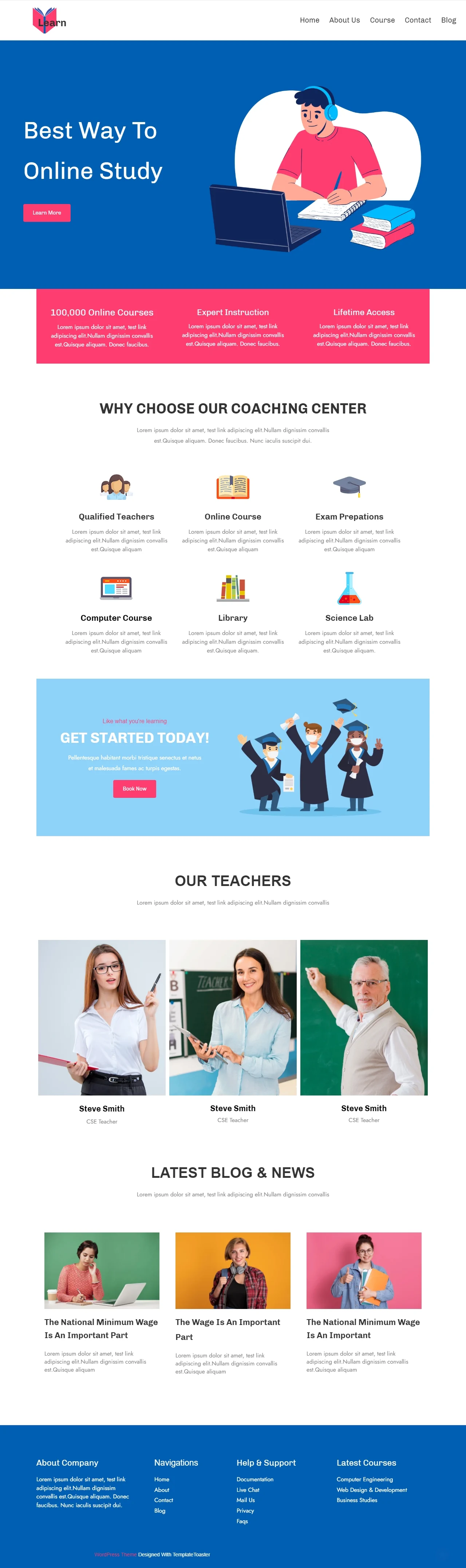 Criação de sites para cursos e escolas