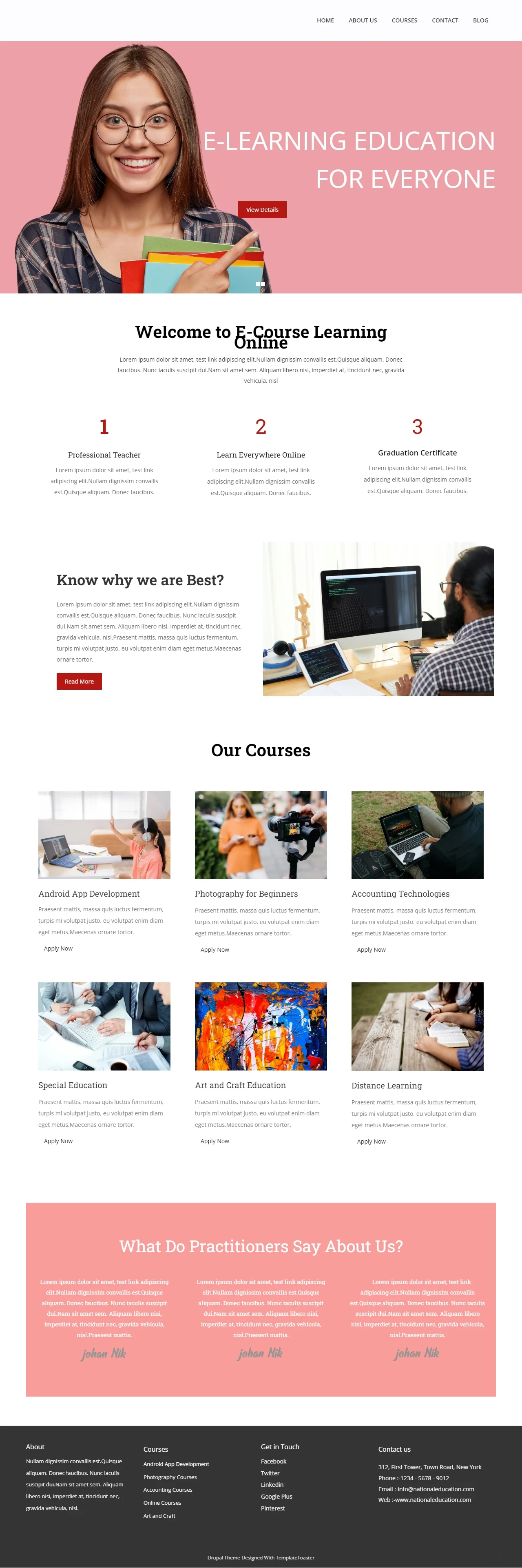 Criação de sites para cursos e escolas