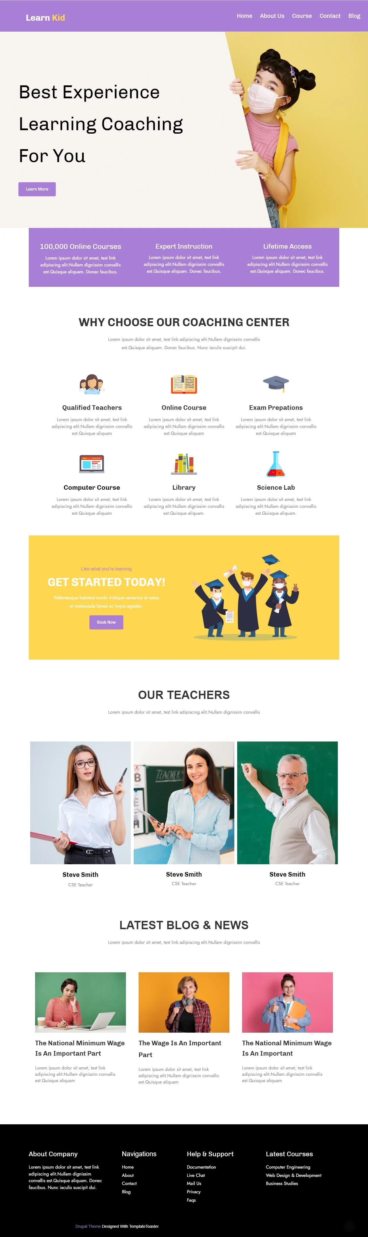 Criação de sites para cursos e escolas