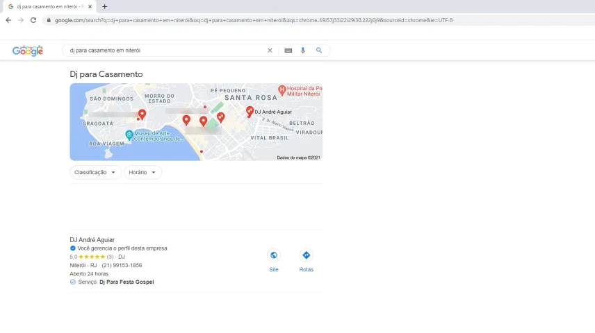 Criação de site para DJ