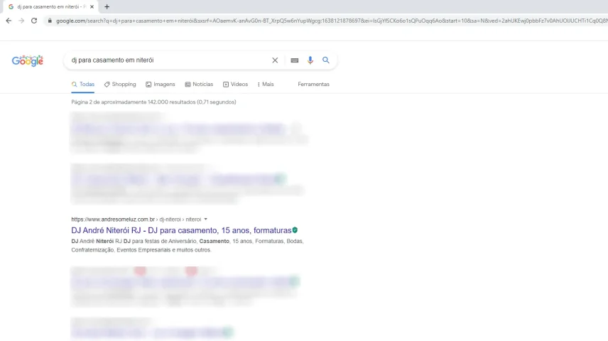 Criação de site para DJ