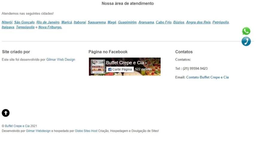 Criação de site para buffet