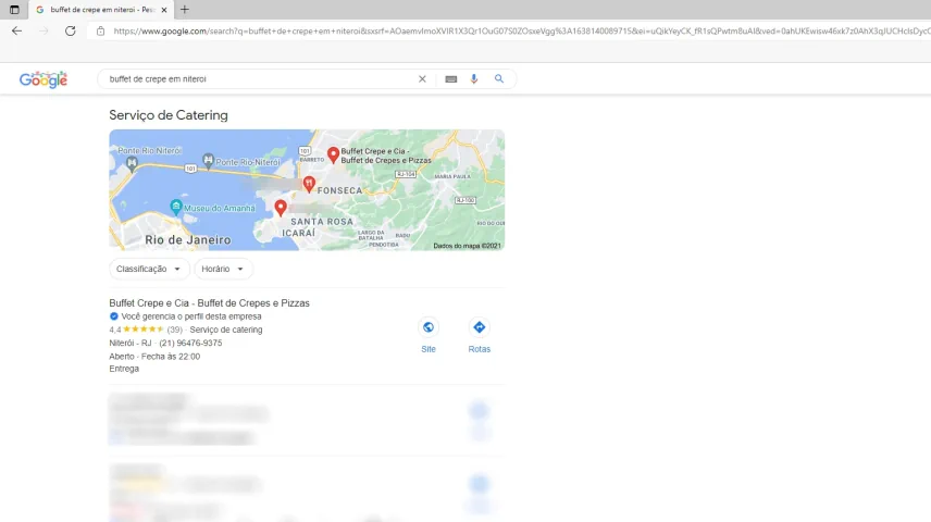Criação de site para buffet