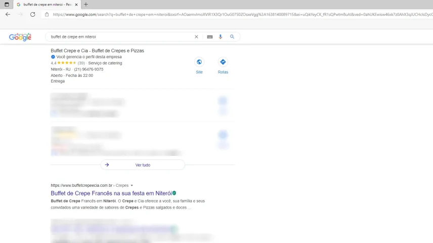 Criação de site para buffet
