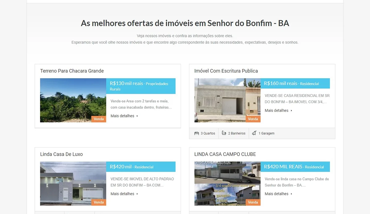 Criação de site para imobiliária e corretor de imóveis