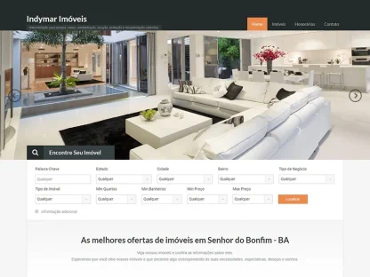 Criação de sites Portifólio Indymar Imóveis
