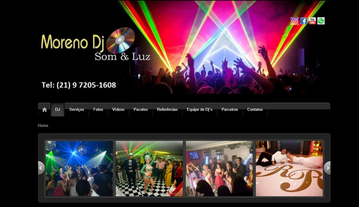 Criação de site para DJ