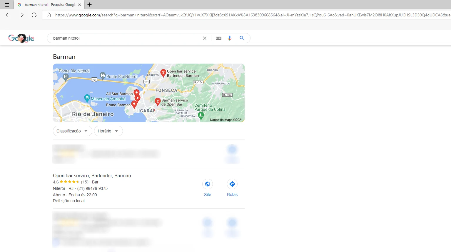 Criação de site para barman